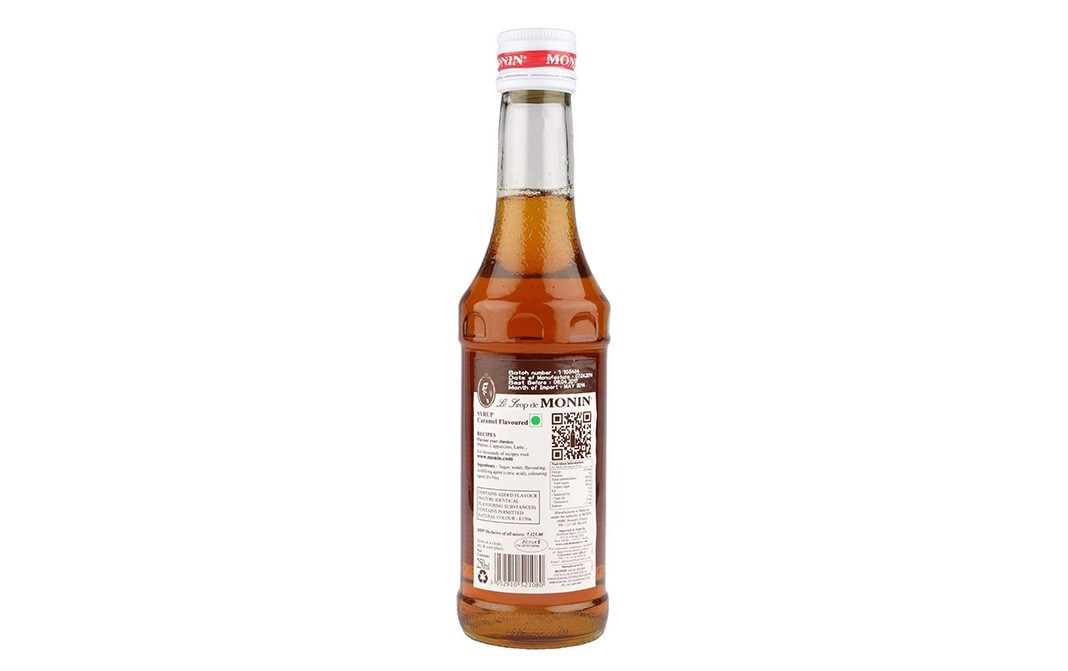 Monin Caramel Syrup    Bottle  250 millilitre